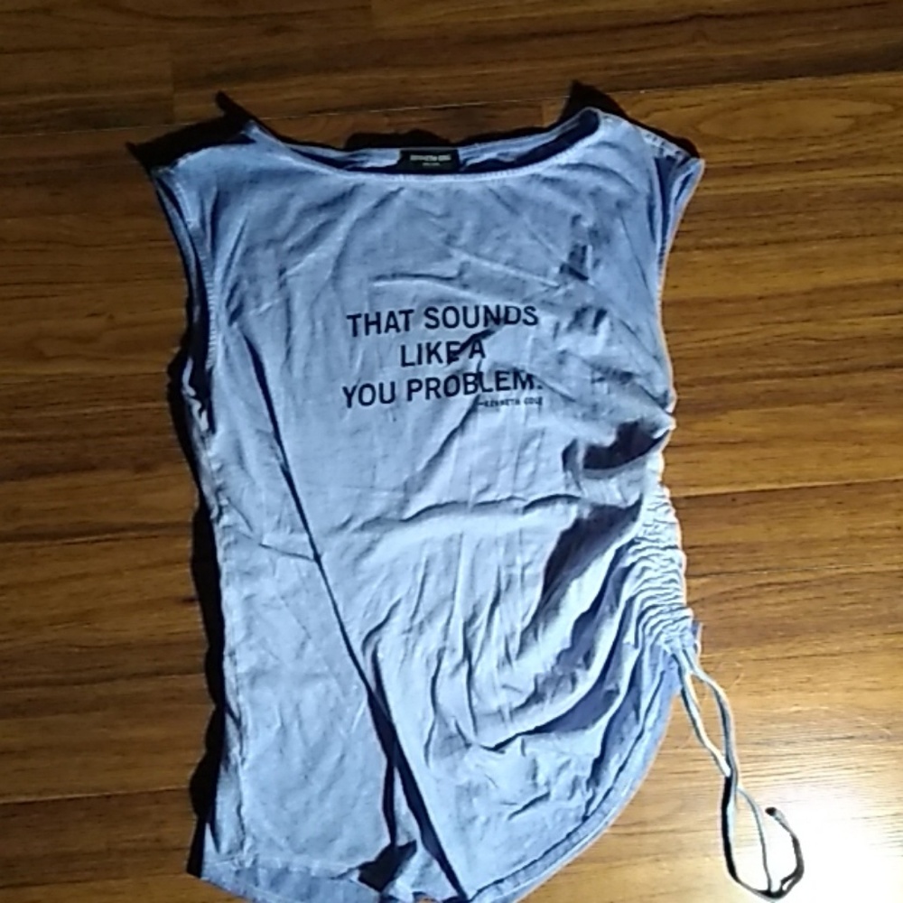 A baby blue tank top